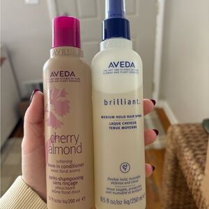 Aveda leave in conditioner and hairspray